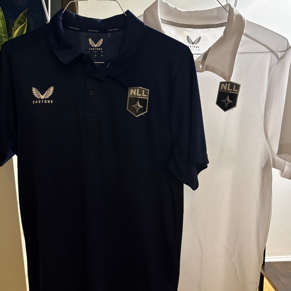 National Lacrosse League Polo Shirt (Qty 2) - Navy & White - Large